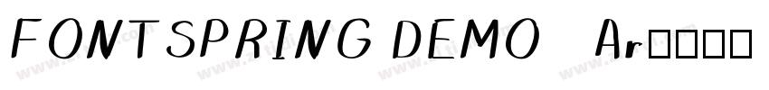 FONTSPRING DEMO   Ar字体转换